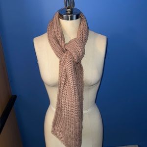 Handmade Tan Wool Scarf OS